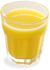 A glass of orange juice