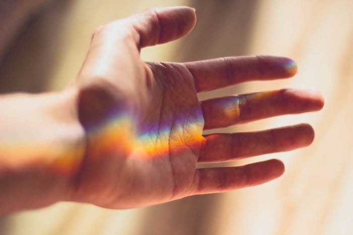 A photo of a hand, illustrating the importance of the sense of touch in the dental environment