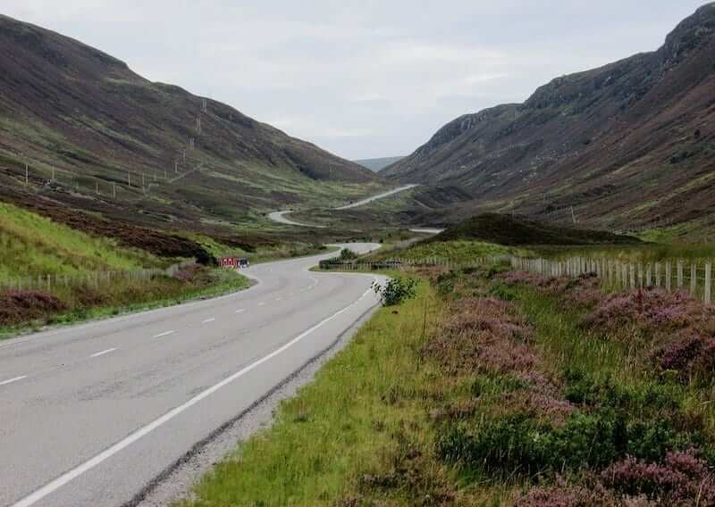 A road in the Scottish Highlands