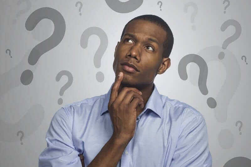 A man questioning things